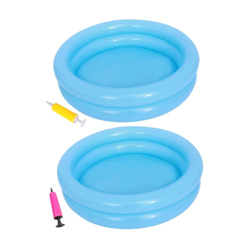 JOINPAYA 2 Sätze Kinderpool Aufblasbarer Rundpool mit Pumpe für Sommer Spaß im Freien und Drinnen Robustes Material für Sicheres und Schwimmen JOINPAYA 2 Sätze Kinderpool Aufblasbarer Rundpool mit Pumpe für Sommer Spaß im Freien und Drinnen Robustes Material für Sicheres und Schwimmen von JOINPAYA