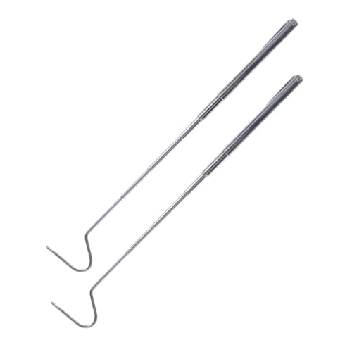 JOINPAYA 2 Stück Ausziehbare Schlangenhaken aus Edelstahl Langlebige Reptilienfanghaken mit Verlängertem Greifkopf Praktisch und Leicht für Sicheres Schlangen und Echsenhandling von JOINPAYA