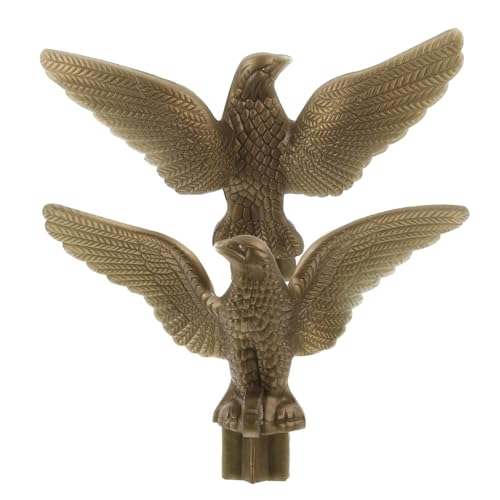 JOINPAYA 2 Stück Fahnenmast Adlerkopf Wetterfester Gartenflaggen Mastspitzen Ersatz Dekorative Flaggenmast Spitze für Außenbereich Langlebiges Flaggenhalter Zubehör von JOINPAYA