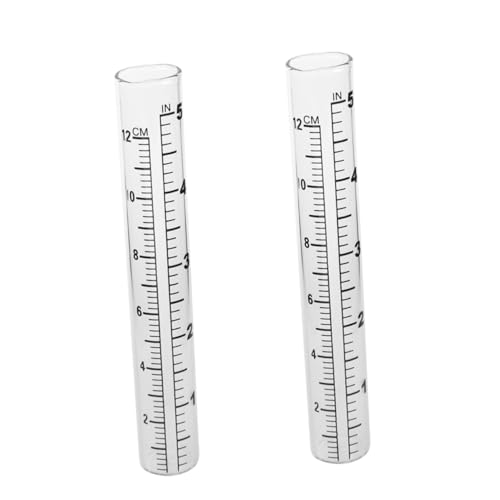 JOINPAYA 2 Stück Glas regenmesser Flachbodiges Messrohr mit Maßstab Wetterfestes Präzises Niederschlagsmessgerät für Garten Landwirtschaft und Klimauntersuchungen JOINPAYA 2 Stück Glas regenmesser Flachbodiges Messrohr mit Maßstab Wetterfestes Präzises Niederschlagsmessgerät für Garten Landwirtschaft und Klimauntersuchungen von JOINPAYA