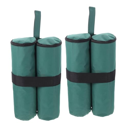 JOINPAYA 2 Stück Outdoor Sandsäcke für Pavillongewichte aus Robustem Oxford Befestigung für Zeltstangen Winddicht und Vielseitig für Garten Camping Markt und Events Dunkelgrün von JOINPAYA