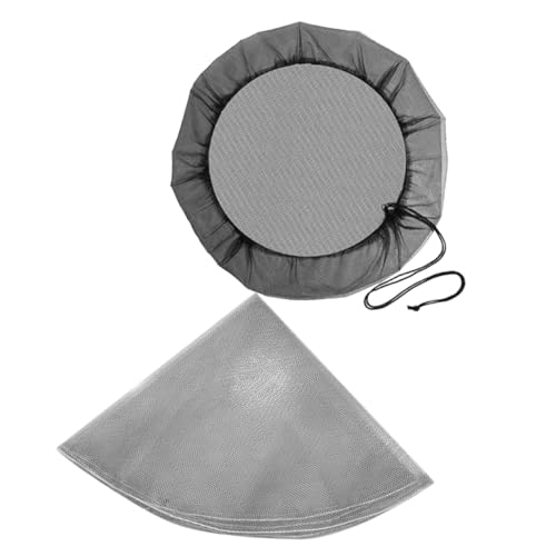 JOINPAYA 2 Stück Outdoor Wassertank Abdeckungen Schutznetze für Regentonnen und Wasserbehälter Schwarz für Effektiven Insektenschutz und Langlebigen Einsatz von JOINPAYA