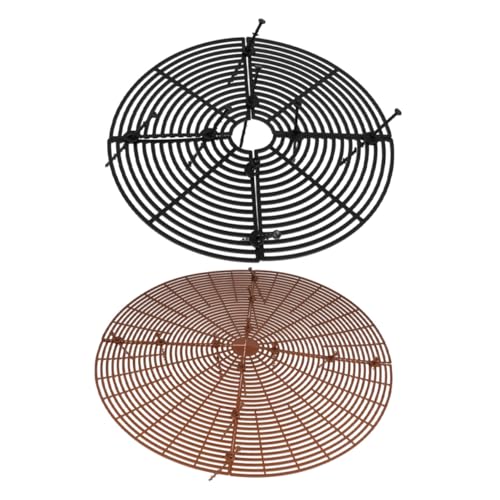 JOINPAYA 2 Stück Pflanztopf Schutzgitter Zuschneidbare Abdeckung Stabiler Pflanzenschutz für Indoor Blumentöpfe Verhindert Erdeverschütten Geeignet für Katzen und Kinderschutz Schwarz und von JOINPAYA