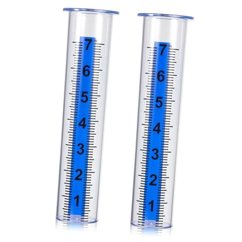 JOINPAYA 2 Stück Präziser Kunststoff Regenmesser mit Klaren Skalen Outdoor Niederschlagsmesser für Garten Terrasse Robust Leicht Ablesbar für Genaue Wetterbeobachtung von JOINPAYA