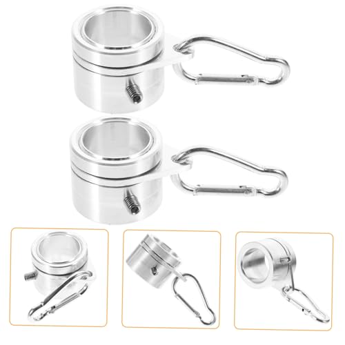 JOINPAYA 2 Stück Teiliges Aluminiumlegierung Fahnenmast Ringe Drehbar Anti wicklung Fahnenbefestigung Praktische Anbringung für Stabile Flaggenhalterung Außen von JOINPAYA