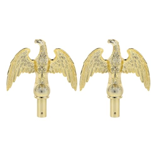 JOINPAYA 2 stücke Fahnenmast Endstücke Ornament Ersatz Adler Top Gold Kunststoff Wetterfeste Top Für Outdoor Garten Amerikanische Flagge von JOINPAYA
