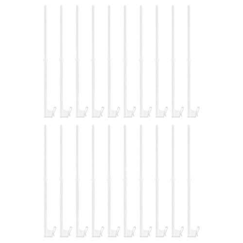 JOINPAYA 20 Stück Autofenster-Fahnenmast-Klemmen, LKW-Unterstützung, Autofenster-Fahnenmast-Clips, Halterung für Auto, LKW, Boot und Fahrzeug, weiß, 44 cm (ohne Flagge) von JOINPAYA