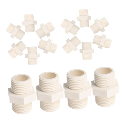 JOINPAYA 20 Stück PVC Wasseranschlüsse Doppelgewinde Adapter für Garten Langlebige und Einfach zu Installierende Verbindungen für Bewässerungssysteme und Schwimmbäder von JOINPAYA