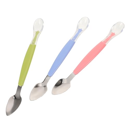 JOINPAYA 3 Stück Teiliges Beikostlöffel aus Edelstahl und Weichem Kunststoff Doppelseitiges Design mit Sanfter Spitze für Schonendes Füttern frei Geeignet für Zuhause und Unterwegs Blau JOINPAYA 3 Stück Teiliges Beikostlöffel aus Edelstahl und Weichem Kunststoff Doppelseitiges Design mit Sanfter Spitze für Schonendes Füttern frei Geeignet für Zuhause und Unterwegs Blau von JOINPAYA