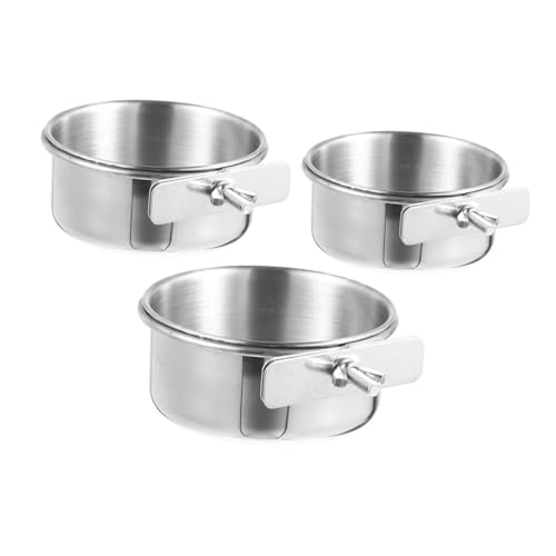 JOINPAYA 3 Stück Teiliges Edelstahl Vogelkäfig futterset mit Abnehmbaren Näpfen und Integriertem Wasserglas Stabile Befestigung Futternapf Papageien Geeignet für Wellensittiche Nager und JOINPAYA 3 Stück Teiliges Edelstahl Vogelkäfig futterset mit Abnehmbaren Näpfen und Integriertem Wasserglas Stabile Befestigung Futternapf Papageien Geeignet für Wellensittiche Nager und von JOINPAYA