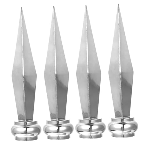 JOINPAYA 4 Stück Aluminiumfahnenmast Kopf Topper Langlebige Flaggenmast Spitze für Konferenzräume Wetterfeste Fahnenmast Deko Elegantes Design Verhindert Flaggenverheddern Einfache von JOINPAYA