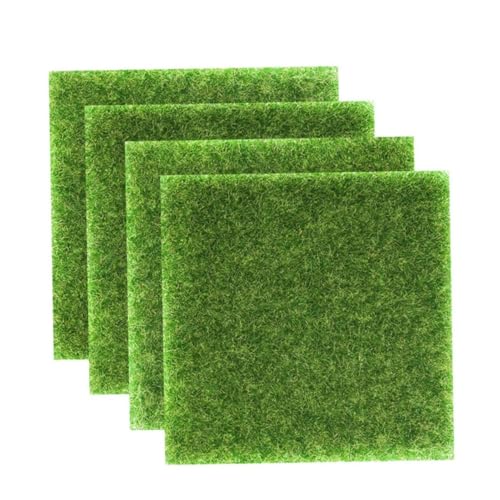 JOINPAYA 4 Stück Künstliche Grasmatte für Miniaturgarten Dekoration Simulation für Gartenlandschaft Flexibel und Geruchlos für Bastelprojekte und Raumgestaltung von JOINPAYA