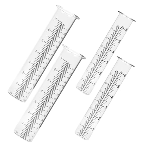 JOINPAYA 4 Stück Teiliges Glas regenmessgerät mit Messröhrchen Präziser Niederschlagsmesser für Garten und Außenbereich Einfach zu Verwenden und Vielseitig Einsetzbar von JOINPAYA