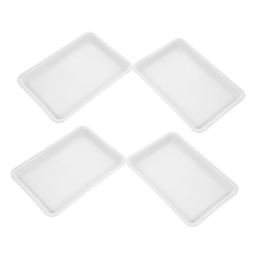 JOINPAYA 4 Stück Teiliges Pflanzuntersetzer aus Robustem Kunststoff Quadratische Blumentopf tabletts Wetterfeste Wasserauffangschalen für Balkon und Outdoor Stabile Basis für Kleine von JOINPAYA