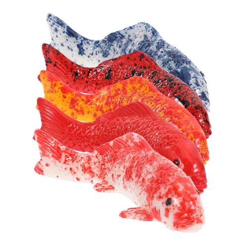 JOINPAYA 5 Stück Künstliche Koi Fisch Dekoration Set für Aquarien Realistische Schwimmende Ornamente für Gestaltung von Fischbecken und Terrarien Langlebig und Farbecht von JOINPAYA