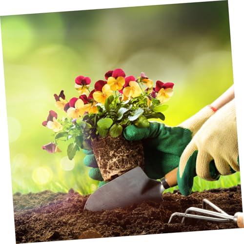 JOINPAYA 5 Stück Teiliges Gartengeräte aus Rostfreiem mit Holzgriff Ergonomisch Geformte Hand Rechen und Schaufel für Gartenarbeit Unkrautentfernung und Pflanzenpflege Leicht und Tragbar von JOINPAYA