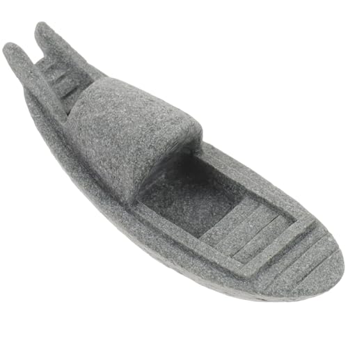 JOINPAYA Aquarium Deko Boot Ornament mit Stabilem Boden Miniatur Landschaftsdekoration für Fischbecken Teich und Garnelenversteck Naturgetreu und Langlebig von JOINPAYA