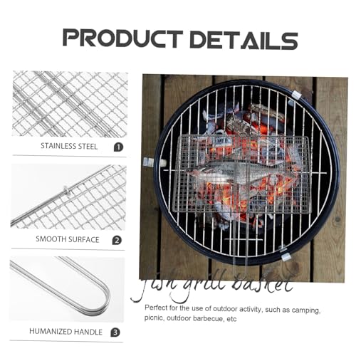 JOINPAYA Edelstahl Grillkorb Fischhalter mit Griff Robustes Tragbares Bbq Grillzubehör für Steak Gemüse Garnelen für Outdoor Camping und Grillpartys Einfach zu Reinigen JOINPAYA Edelstahl Grillkorb Fischhalter mit Griff Robustes Tragbares Bbq Grillzubehör für Steak Gemüse Garnelen für Outdoor Camping und Grillpartys Einfach zu Reinigen von JOINPAYA