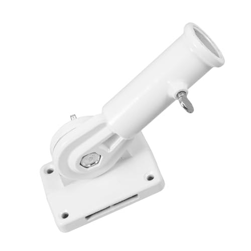 JOINPAYA Einstellbare Fahnenmast Halterung Aluminium Wandhalterung Drehbar Flaggenhalter für Outdoor Stabiler Kunststoff Sockel Kompatibel mit Laternenpfosten Praktische von JOINPAYA