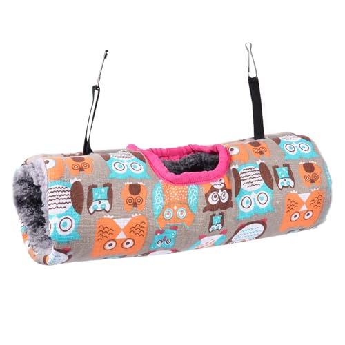 JOINPAYA Hängendes Hamsternest Für Kleine Tiere Warmes Chinchilla Bett Hamster Schlafzubehör Tunnel Design Mit 2 Metallhaken Zur Befestigung von JOINPAYA