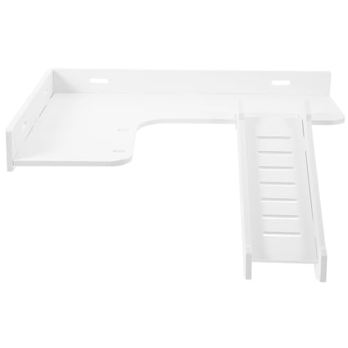 JOINPAYA Hamsterplattform aus PVC mit Leiter Stabile Kletterplattform für Hamster und Kleintiere und Landschaftsstand Geeignet für Hamsterkäfig Meerschweinchen Chinchillas Deko und Bewegung von JOINPAYA