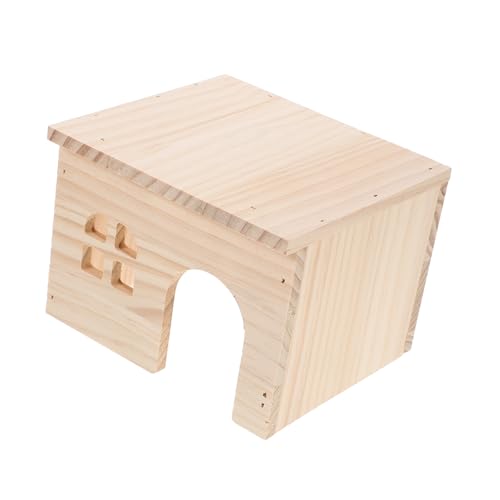 JOINPAYA Holz Hamsterhaus Futter und Wasserplattform Multifunktionales Versteck mit Leiter für Kleintierkäfig Meerschweinchen Kaninchen Hamster Gehege Zubehör von JOINPAYA