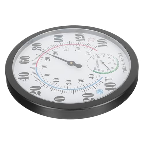 JOINPAYA Multifunktionales Wandthermometer mit Temperatur Luftfeuchtigkeitsanzeige Kabellos Wetterbeständig Rundes Design für Innen Außenbereiche für Garten und Haushalt JOINPAYA Multifunktionales Wandthermometer mit Temperatur Luftfeuchtigkeitsanzeige Kabellos Wetterbeständig Rundes Design für Innen Außenbereiche für Garten und Haushalt von JOINPAYA
