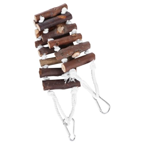 JOINPAYA Parrot Hängebrücke Breit Natürliche Holzleiter Kau Kletterbrücke für Kleine Papageien Nymphensittiche Wellensittiche Cockatoos Entspannen von JOINPAYA