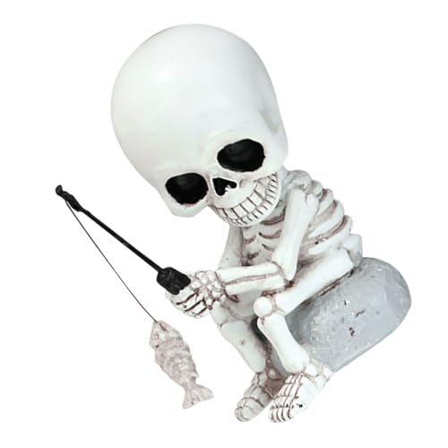 JOINPAYA Resin Angel-Skelett-Statue Halloween Gartendeko Miniatur Skull Figurine für Außenbereich Blumenpot Balkon Teich Landschaftsschmuck JOINPAYA Resin Angel-Skelett-Statue Halloween Gartendeko Miniatur Skull Figurine für Außenbereich Blumenpot Balkon Teich Landschaftsschmuck von JOINPAYA