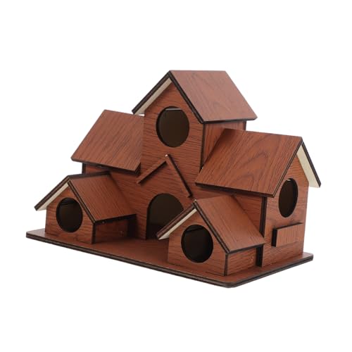 JOINPAYA Wetterfester Holz Vogelhaus mit Nistlöchern Dekoratives Gartenhaus für Wildvögel Robustes Nistkasten für Outdoor Bereich Fördert Vogelbeobachtung und Naturverbundenheit JOINPAYA Wetterfester Holz Vogelhaus mit Nistlöchern Dekoratives Gartenhaus für Wildvögel Robustes Nistkasten für Outdoor Bereich Fördert Vogelbeobachtung und Naturverbundenheit von JOINPAYA
