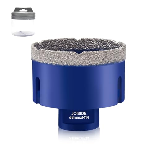 JOISEDE Fliesenbohrer 68mm x M14 Diamantbohrer Glasbohrer Fliesen Diamant Feinsteinzeug Bohrer für Keramik Granit Glas Porzellan Winkelschleifer Blau JOISEDE Fliesenbohrer 68mm x M14 Diamantbohrer Glasbohrer Fliesen Diamant Feinsteinzeug Bohrer für Keramik Granit Glas Porzellan Winkelschleifer Blau von JOISIDE