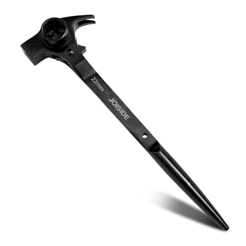 JOISIDE Gerüstbauratsche 19 x 22 mm 4 in 1 Ratschenschlüssel Hammer Nageleisen Spitzkegeldorn Umschaltknarre CR-V Zimmermannshammer Nagelzieherfunktion JOISIDE Gerüstbauratsche 19 x 22 mm 4 in 1 Ratschenschlüssel Hammer Nageleisen Spitzkegeldorn Umschaltknarre CR-V Zimmermannshammer Nagelzieherfunktion von JOISIDE