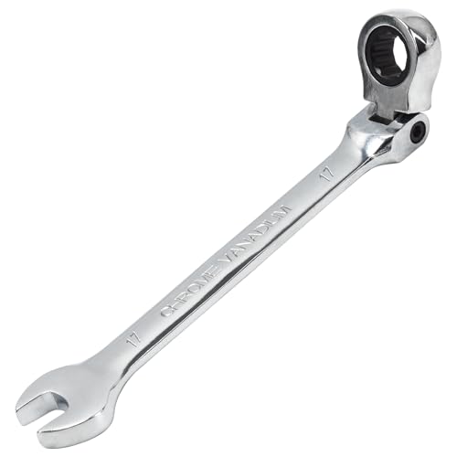JOISIDE Flexible Ratschenschlüssel 17 mm,2-in-1 Ratschenringmaulschlüssel Maulschlüssel mit Ratschenfunktion,72 Zähne,Chrom Vanadium Stahl von JOISIDE