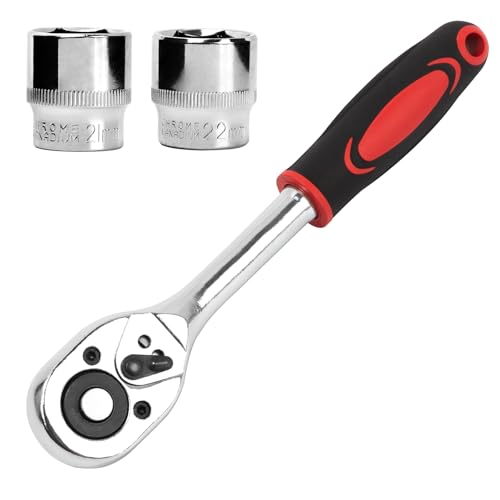 JOISIDE RatschenschlüSsel 3/8" Umschaltknarre mit Steckschlüssel 21~22mm,Steckschlüsselsatz wurde aus Chrom-Vanadium-Stahl durch die Behandlung von Galvanoplastik und thermische hergestellt JOISIDE RatschenschlüSsel 3/8" Umschaltknarre mit Steckschlüssel 21~22mm,Steckschlüsselsatz wurde aus Chrom-Vanadium-Stahl durch die Behandlung von Galvanoplastik und thermische hergestellt von JOISIDE