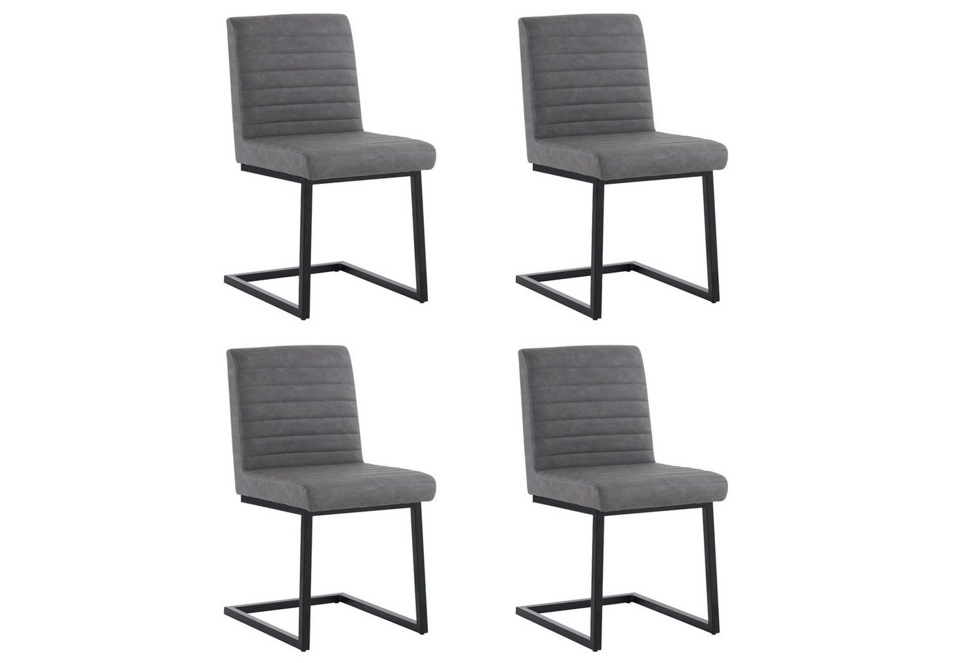 JOIVI Bürostuhl 2er Set Esszimmerstühle mit Zickzack-Beinen (Moderner Lounge-Stuhl), Kunstleder von JOIVI