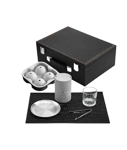 2,4-Zoll-Eisball-Press-Set, eloxiertes 7075-Aluminium, lebensmittelechte Silikonformen for Whisky, Cocktails auf Partys und im Urlaub von JOJIDE