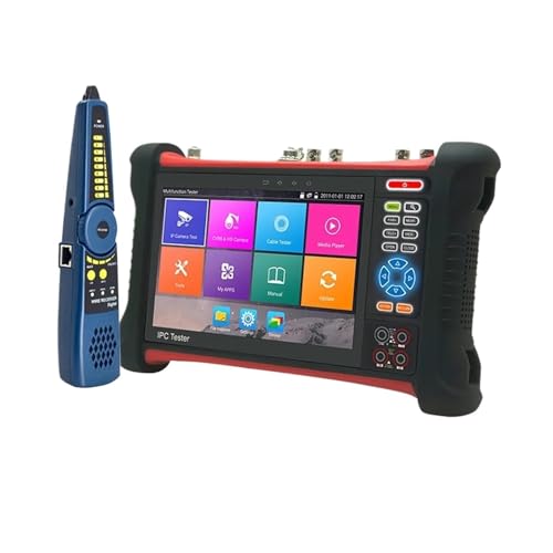 CCTV Tester, 7 Zoll 4k CCTV IPC Tester 8MP TVI CVI SDI CVBS IP AHD 6 IN 1 Kamera Tester Monitor Mit POE UTP TDR Optische Leistungsmesser(TI-9697MADHS) von JOJIDE