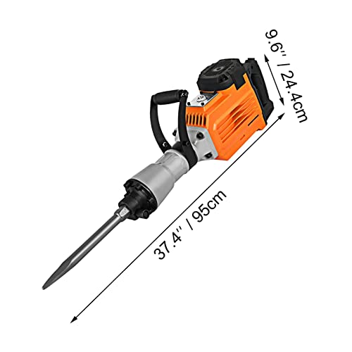 Demolition Jack Multifunctional Rotary Hammer 150 0W 2200W 3600W Ground Breaking Concrete Electric Hammer Tool Impact Drill(3600W) von JOJIDE