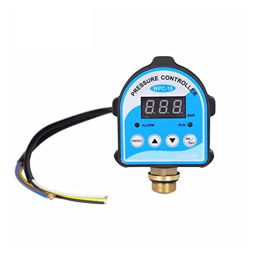 Druckkontrollschalter Digitale LED-Anzeige Wasserpumpe G1/4 G3/8 G1/2 WPC-10, elektronischer Controller-Sensor mit Adapter(2 Russian) von JOJIDE