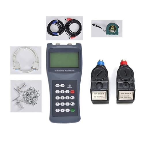 Durchflussmesser, TDS-100H Tragbarer Hand-Ultraschall-Flüssigkeitsdurchflussmesser mit Klemmsensor M2 (DN50-700 mm 0~160 ℃) Wasserdurchflussmesser(Host And Sensor M2) von JOJIDE