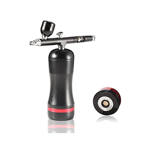 Farbsprühgerät, AUTO START STOP Ersetzen Batterie Airbrush Kompressor Kit Modell Spray Pen Beauty Cosmetics Makeup Salon Temporäre Tätowierung Airbrush(Part B Black) von JOJIDE