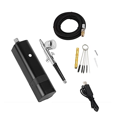 Farbsprühgerät, Airbrush-Kompressor-Kit Auto Start Haltestelle Mini tragbare schnurlose persönliche Pumpe(Green) von JOJIDE