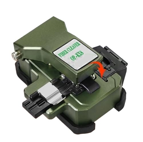 Faserschneider, OP-KX8 Optische Faser Cleaver Automatische Fiber Cleaver Kabel Schneiden FTTT Fiber Optic Messer Werkzeu die gleiche funktion mit AUA-X8(Green) von JOJIDE