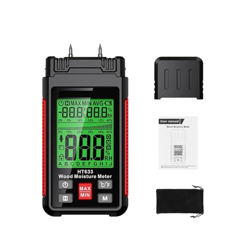 Feuchtigkeitsmessgeräte, Digitaler Stiftdetektor Holzfeuchtemesser for Brennholz, Ziegel von JOJIDE