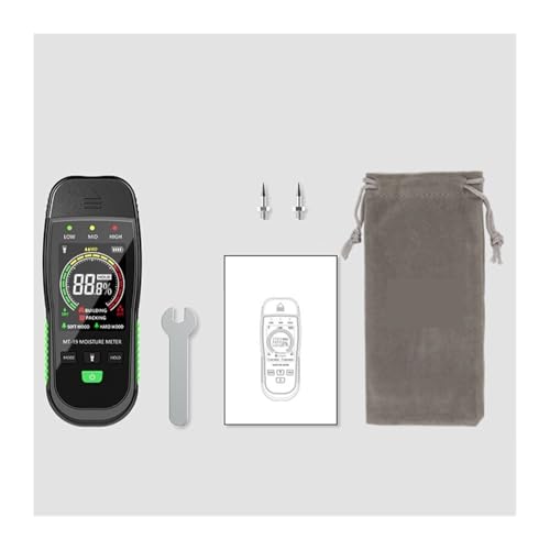 Feuchtigkeitsmessgeräte, MT19 Farbbildschirm Holzfeuchtemessgerät Wandinhalt Tester Pappe Feuchtigkeitsdetektor Zement Ziegel von JOJIDE