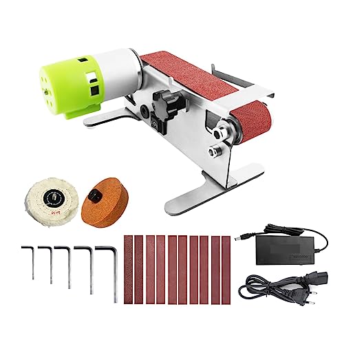 Horizontale Mini-Bandschleifmaschine, elektrisches Schleifen, Polieren, Schleifmaschine, Schleifmaschine, Schleifmaschine, kleine Sandbandmaschine(Set2) von JOJIDE