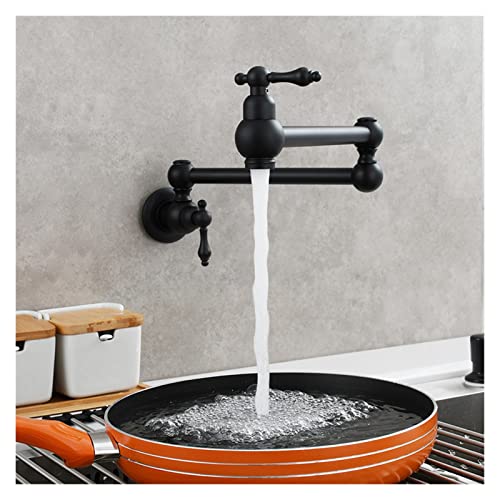 In-Wall Einzelne Kaltwasser-Wasserhahn Küchenherd kann gedehnt und verlängert Wäschehahn MOP-Pool-Waschbecken-Wasserhahn antike(Noir) von JOJIDE