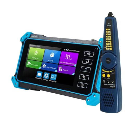 JOJIDE CCTV Tester, IP CCTV Tester Monitor 5 IN 1 IPC5100C Plus 4K IP 8MP CVI TVI AHD Analog VGA Eingang Mit Kabel Tracer POE(IPC5100C Plus) von JOJIDE