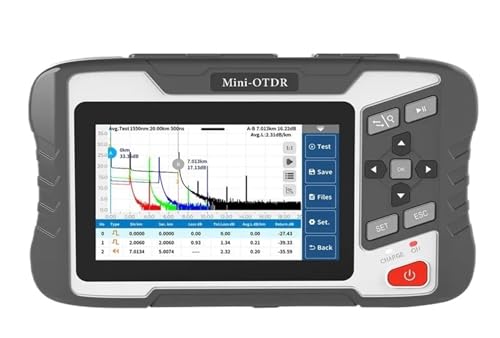 JOJIDE Netzwerk Tester, Fiber Optic Reflektometer NK4300 D1 Touchscreen VFL OLS OPM Event Map Ethernet-Kabeltester 1310NM/1550NM 26db/ 24 db(Apc) von JOJIDE