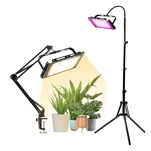 JOJIDE Pflanzenlampe, Voll-LED-Wachstumslicht 50 W 100 W for Hydrokultur-Zimmerpflanzen, Wachstumslampe for Gewächshaus-Aussaat, IP65 wasserdicht(Warm White) von JOJIDE